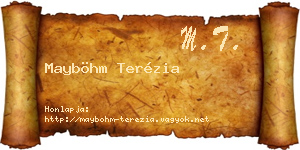 Mayböhm Terézia névjegykártya